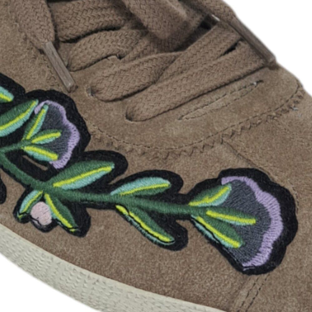 Keds Women's Tan Suede Floral Embroidered Comfort Shoes Sneakers Sz 40 - Picture 5 of 7